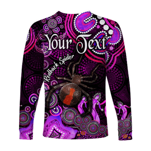custom-personalised-australian-astrology-long-sleeve-shirt-scorpio-redback-spider-zodiac-aboriginal-vibes-pink