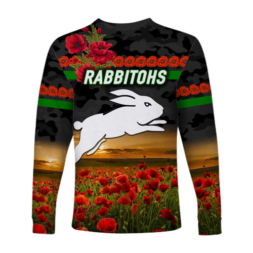 south-sydney-rabbitohs-anzac-2022-long-sleeve-shirt-poppy-flowers-vibes-black