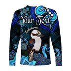 custom-personalised-australian-astrology-long-sleeve-shirt-sagittarius-kookaburra-zodiac-aboriginal-vibes-blue