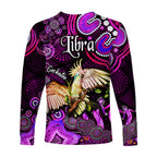 australian-astrology-long-sleeve-shirt-libra-cockatoo-glider-zodiac-aboriginal-vibes-pink