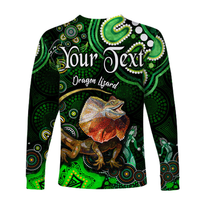 custom-personalised-australian-astrology-long-sleeve-shirt-leo-dragon-lizard-zodiac-aboriginal-vibes-green