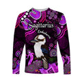 custom-personalised-australian-astrology-long-sleeve-shirt-sagittarius-kookaburra-zodiac-aboriginal-vibes-pink