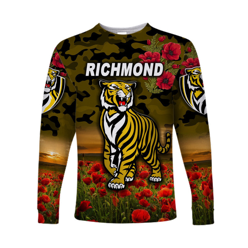 custom-personalised-richmond-tigers-anzac-long-sleeve-shirt-poppy-vibes-black
