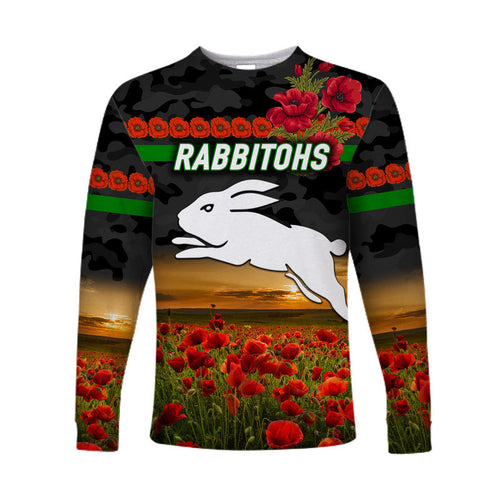 south-sydney-rabbitohs-anzac-2022-long-sleeve-shirt-poppy-flowers-vibes-black
