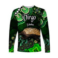 australian-astrology-long-sleeve-shirt-virgo-echidna-zodiac-aboriginal-vibes-green