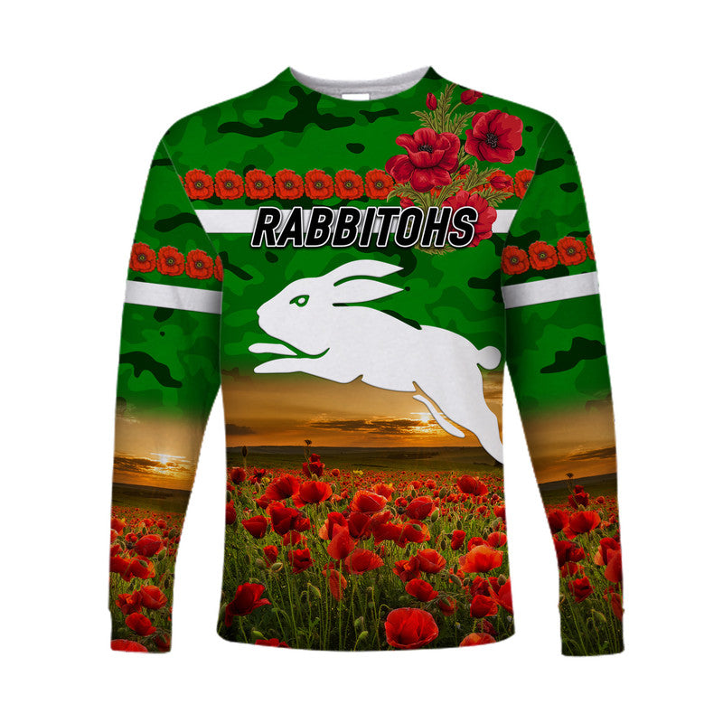 custom-personalised-south-sydney-rabbitohs-anzac-2022-long-sleeve-shirt-poppy-flowers-vibes-green