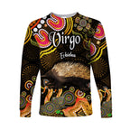 custom-personalised-australian-astrology-long-sleeve-shirt-virgo-echidna-zodiac-aboriginal-vibes-gold