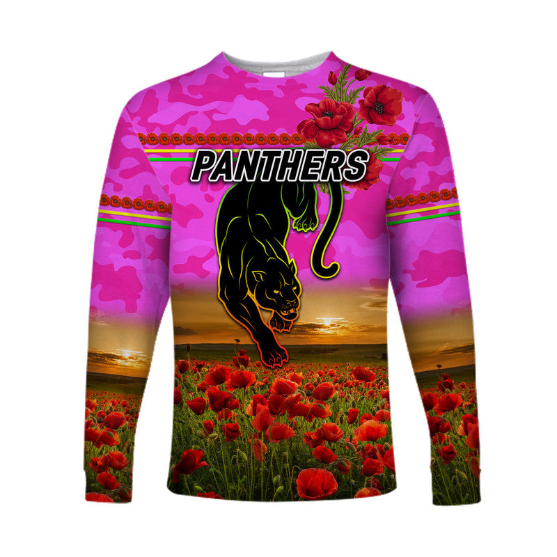 custom-personalised-penrith-panthers-anzac-2022-long-sleeve-shirt-poppy-flowers-vibes-pink