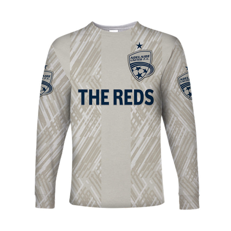 custom-personalised-adelaide-united-the-reds-long-sleeve-shirt-soccer-club-original-style-beige