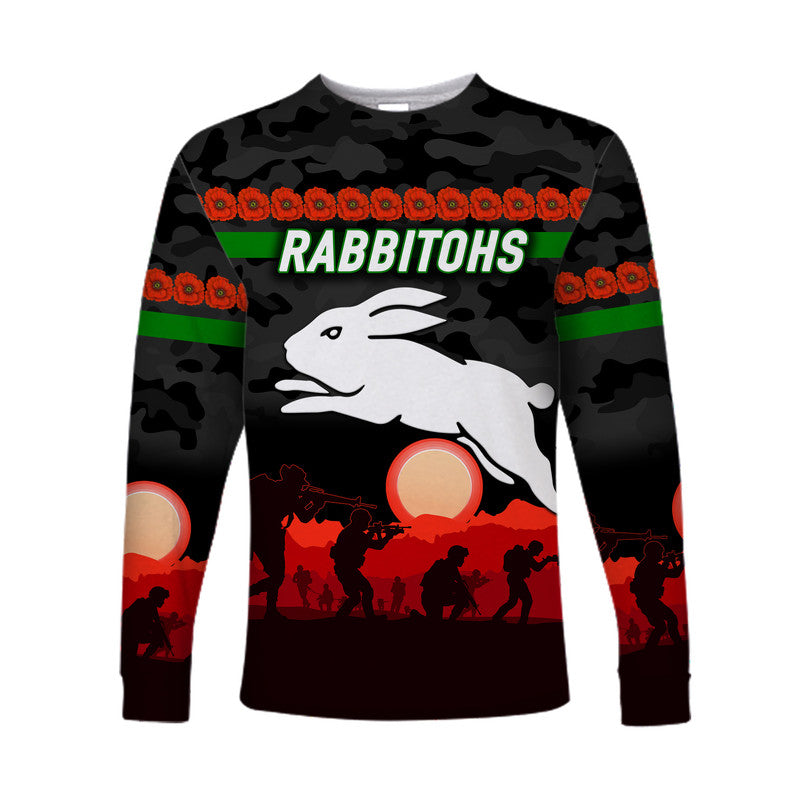 custom-personalised-south-sydney-rabbitohs-anzac-2022-long-sleeve-shirt-simple-style-black