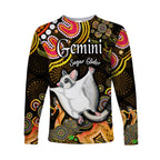 custom-personalised-australian-astrology-long-sleeve-shirt-gemini-sugar-glider-zodiac-aboriginal-vibes-gold
