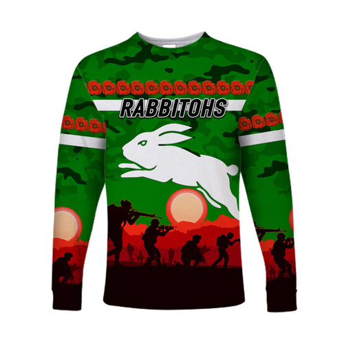 custom-personalised-south-sydney-rabbitohs-anzac-2022-long-sleeve-shirt-simple-style-green