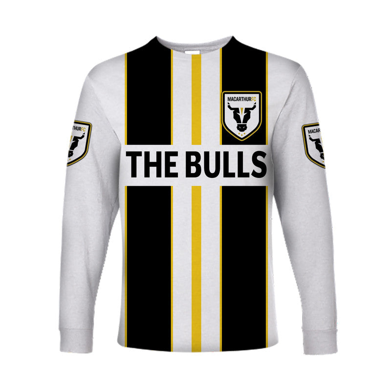 custom-personalised-macarthur-the-bulls-long-sleeve-shirt-soccer-club-original-style-white