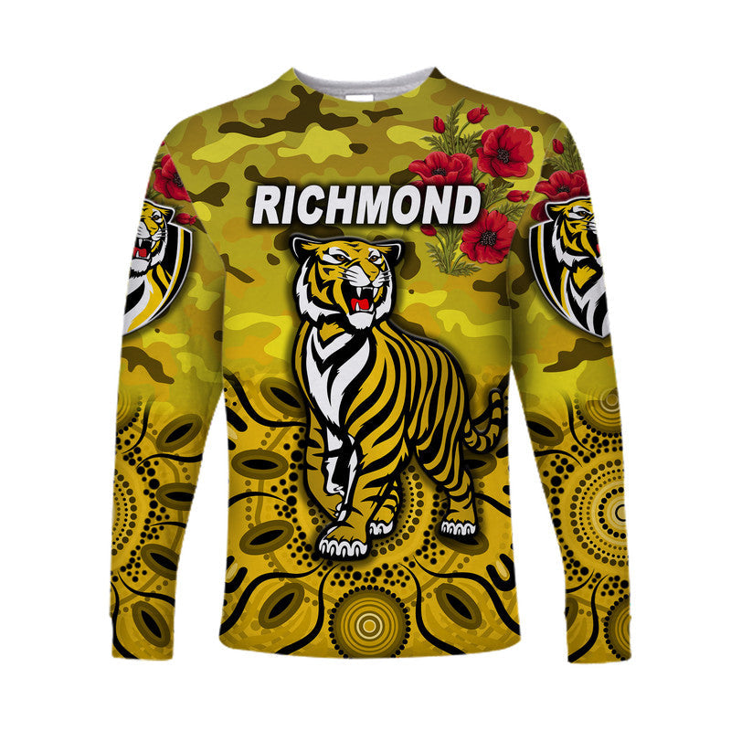 custom-personalised-richmond-tigers-anzac-long-sleeve-shirt-indigenous-vibes-yellow