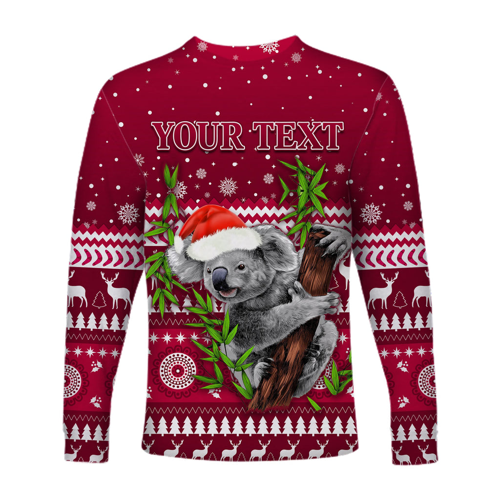 custom-personalised-reds-christmas-long-sleeve-shirt-queensland-rugby-indigenous