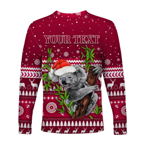 custom-personalised-reds-christmas-long-sleeve-shirt-queensland-rugby-indigenous