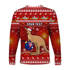 custom-personalised-australia-christmas-long-sleeve-shirt-aboriginal-kangaroo