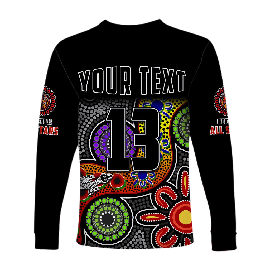 custom-text-and-number-all-stars-christmas-long-sleeve-shirt-indigenous-dreamtime