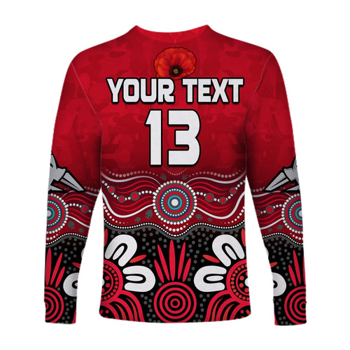 custom-text-and-number-bombers-anzac-2022-long-sleeve-shirt-essendon-football-aboriginal-remember-them