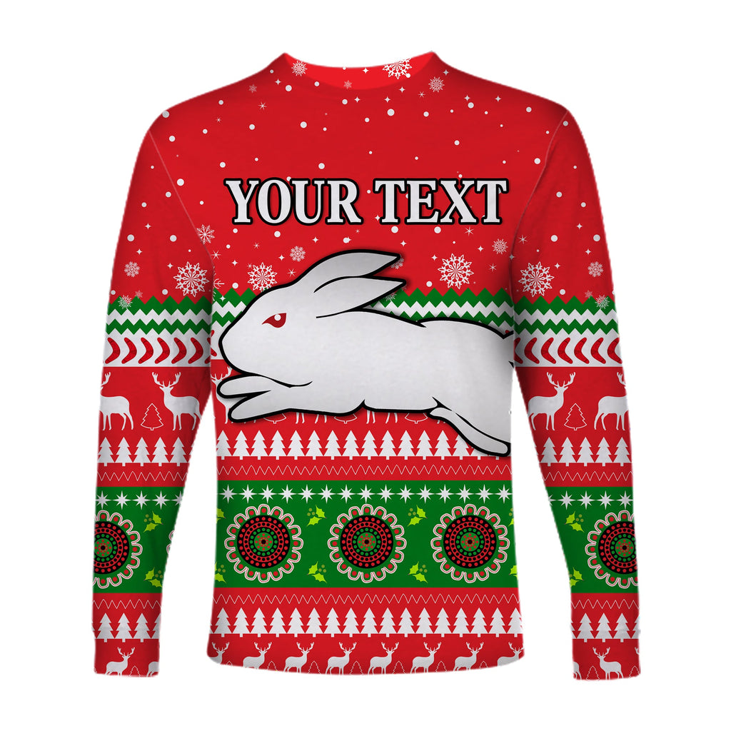 custom-personalised-rabbitohs-long-sleeve-shirt-south-sydney-christmas
