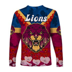 custom-personalised-lions-anzac-2022-long-sleeve-shirt-brisbane-brissie-poppy-flowers