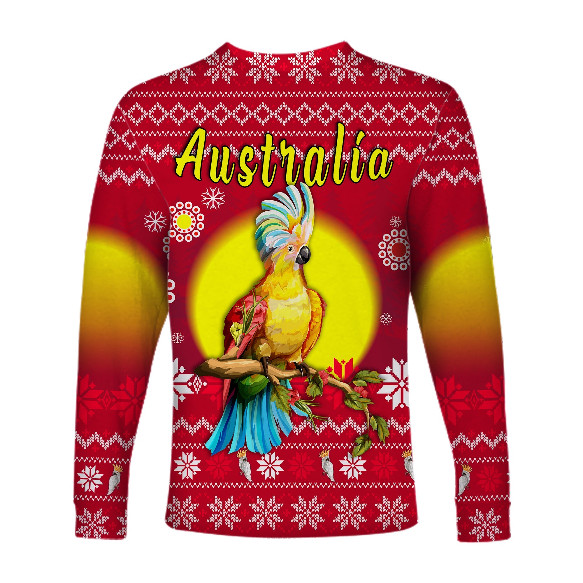 custom-personalised-australia-christmas-long-sleeve-shirt-be-loved-cockatoo