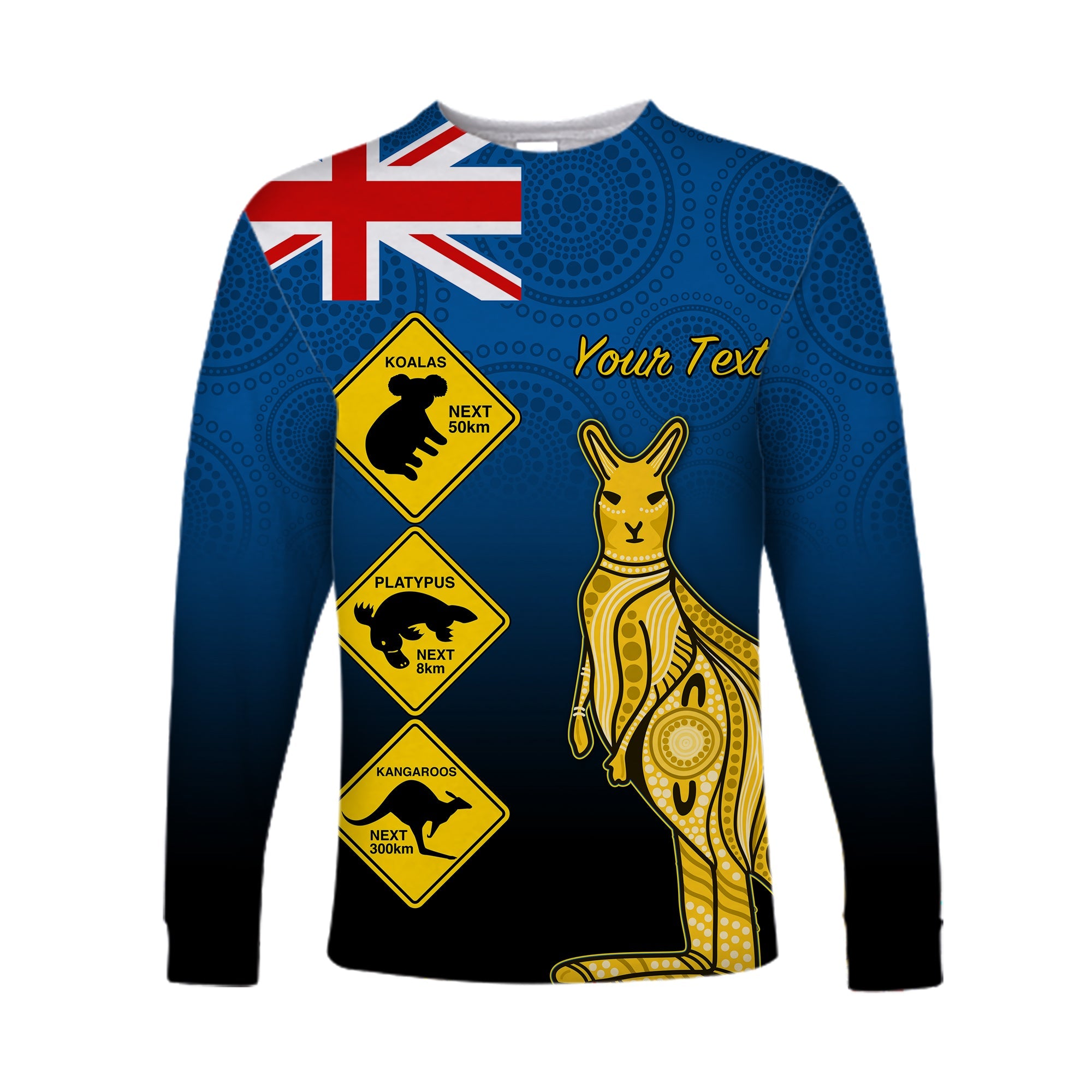 custom-personalised-australia-kangaroo-long-sleeve-shirt-road-signs-aussie-aboriginal