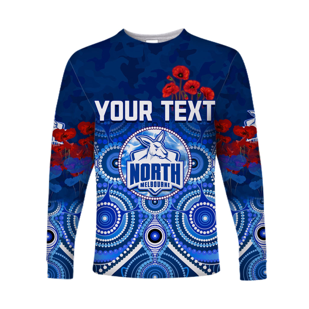 custom-personalised-kangaroos-anzac-2022-long-sleeve-shirt-north-melbourne-football-aboriginal-poppy-flowers