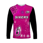 custom-text-and-number-sydney-sixers-long-sleeve-shirt-cricket-australia-aboriginal