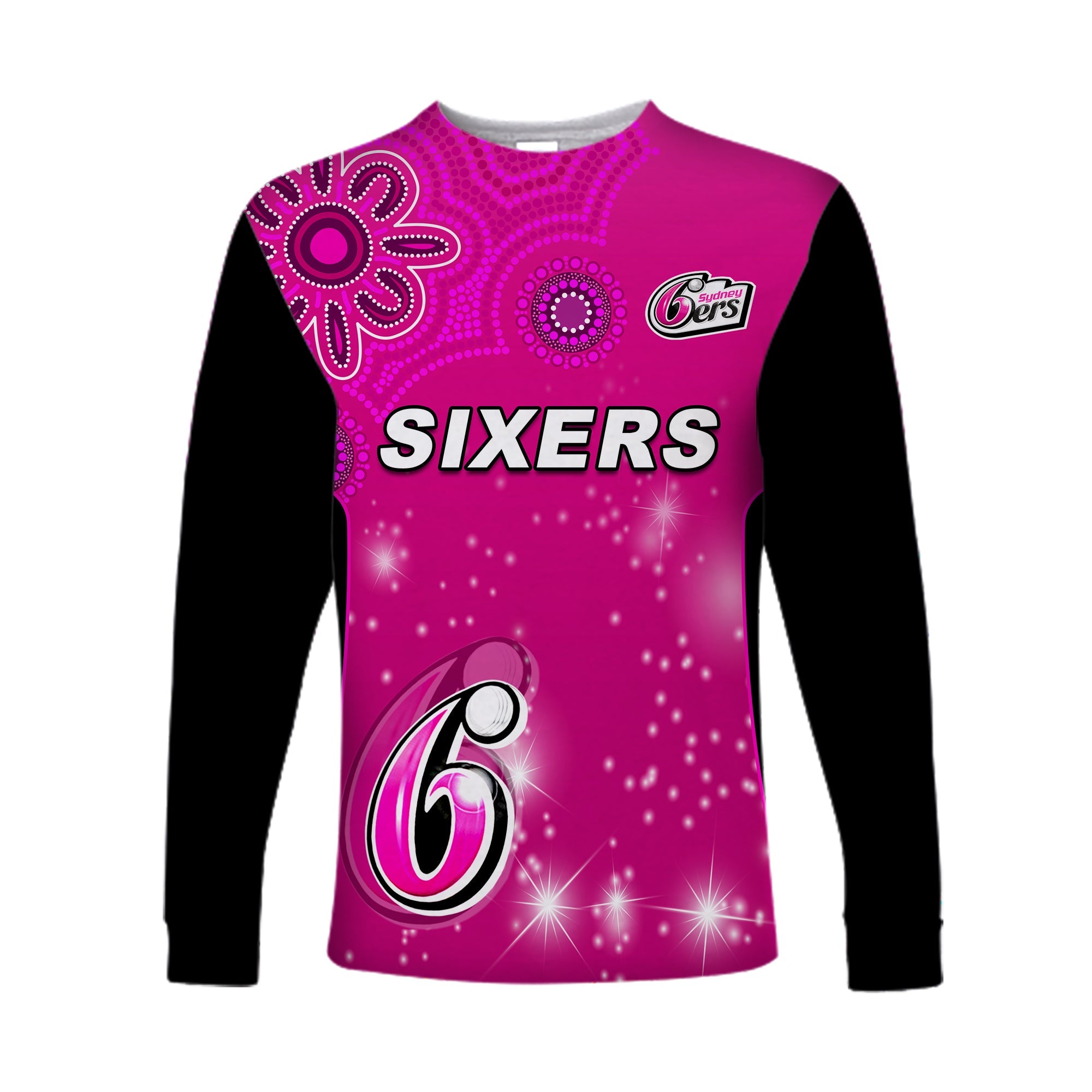 custom-text-and-number-sydney-sixers-long-sleeve-shirt-cricket-australia-aboriginal