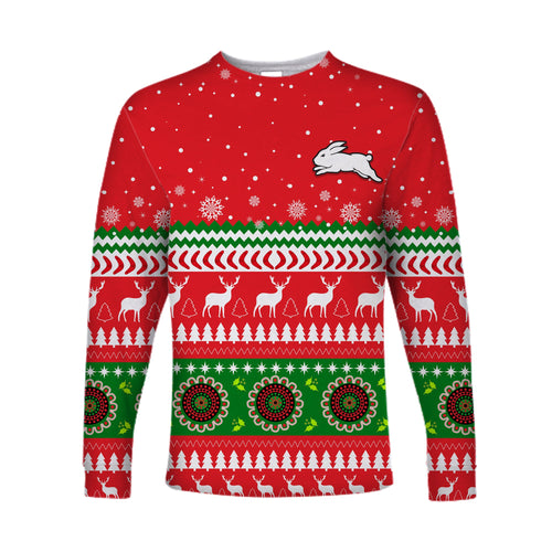 custom-personalised-rabbitohs-long-sleeve-shirt-south-sydney-christmas