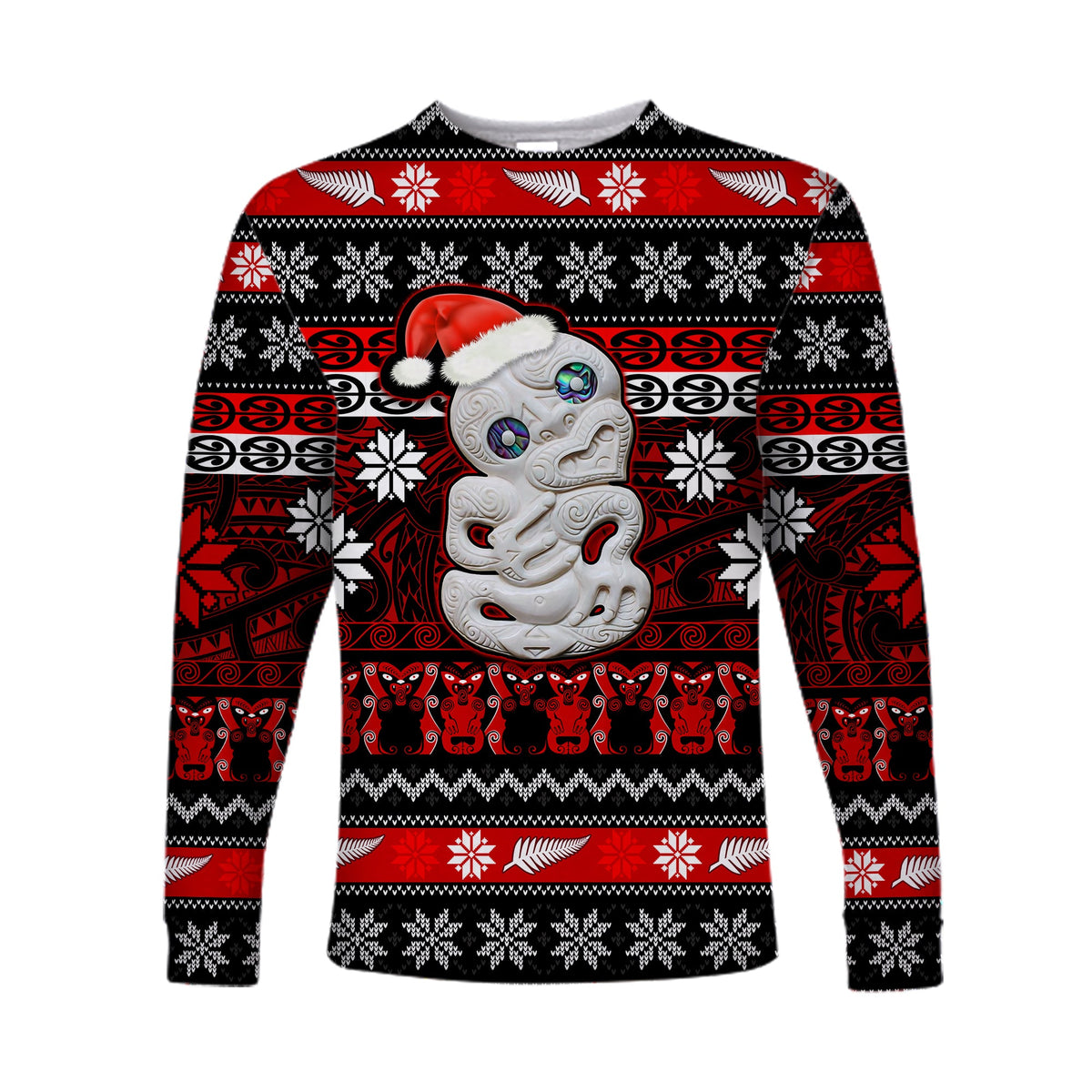 new-zealand-hei-tiki-christmas-long-sleeve-shirt-maori-meri-kirihimete