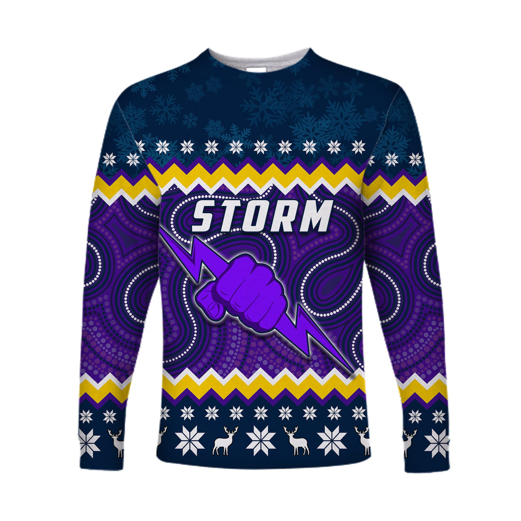 custom-text-and-number-storm-long-sleeve-shirt-christmas-melbourne-mix-indigenous