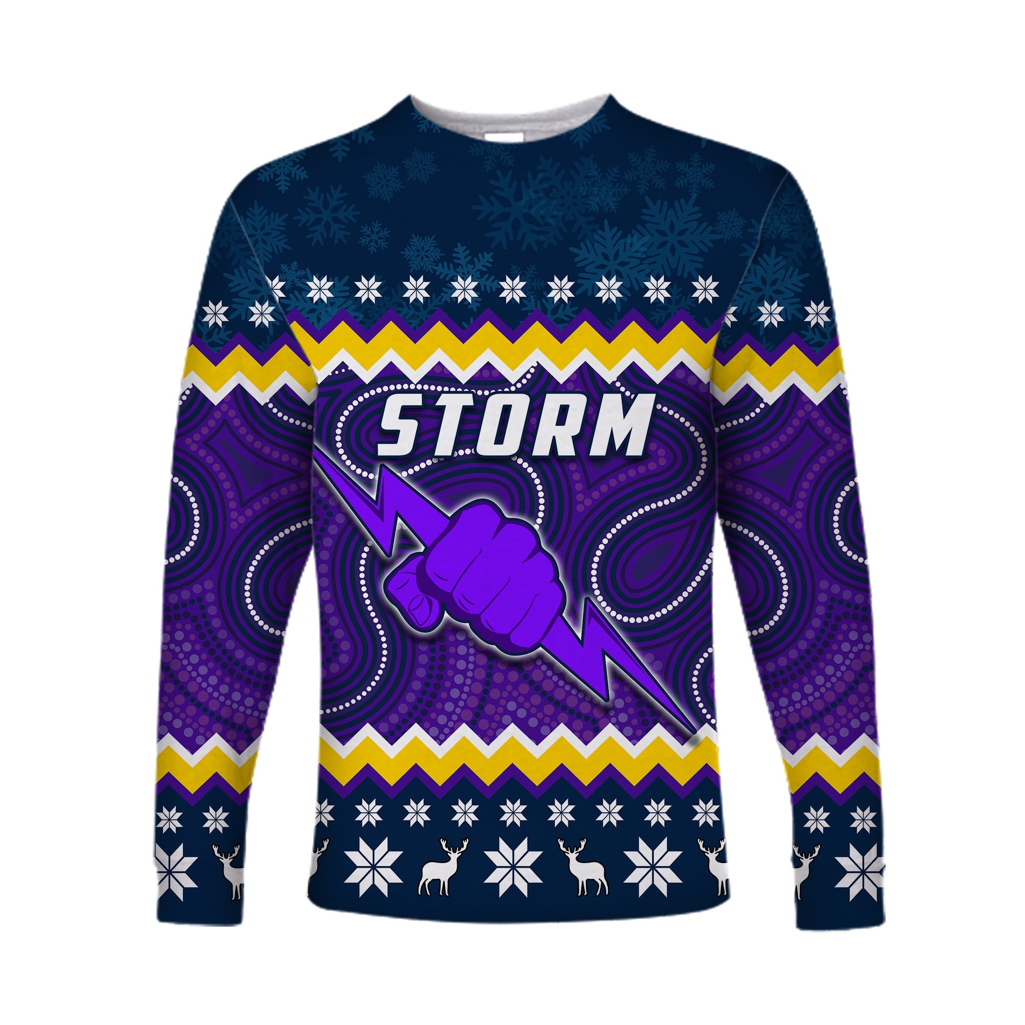 custom-text-and-number-storm-long-sleeve-shirt-christmas-melbourne-mix-indigenous
