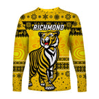 richmond-tigers-long-sleeve-shirts-christmas-simple-style-yellow