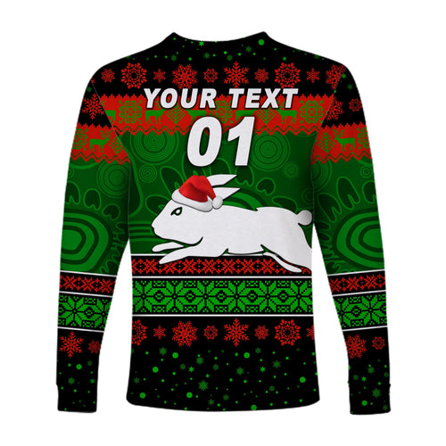 custom-personalised-south-sydney-rabbitohs-long-sleeve-shirt-christmas-simple-style-black