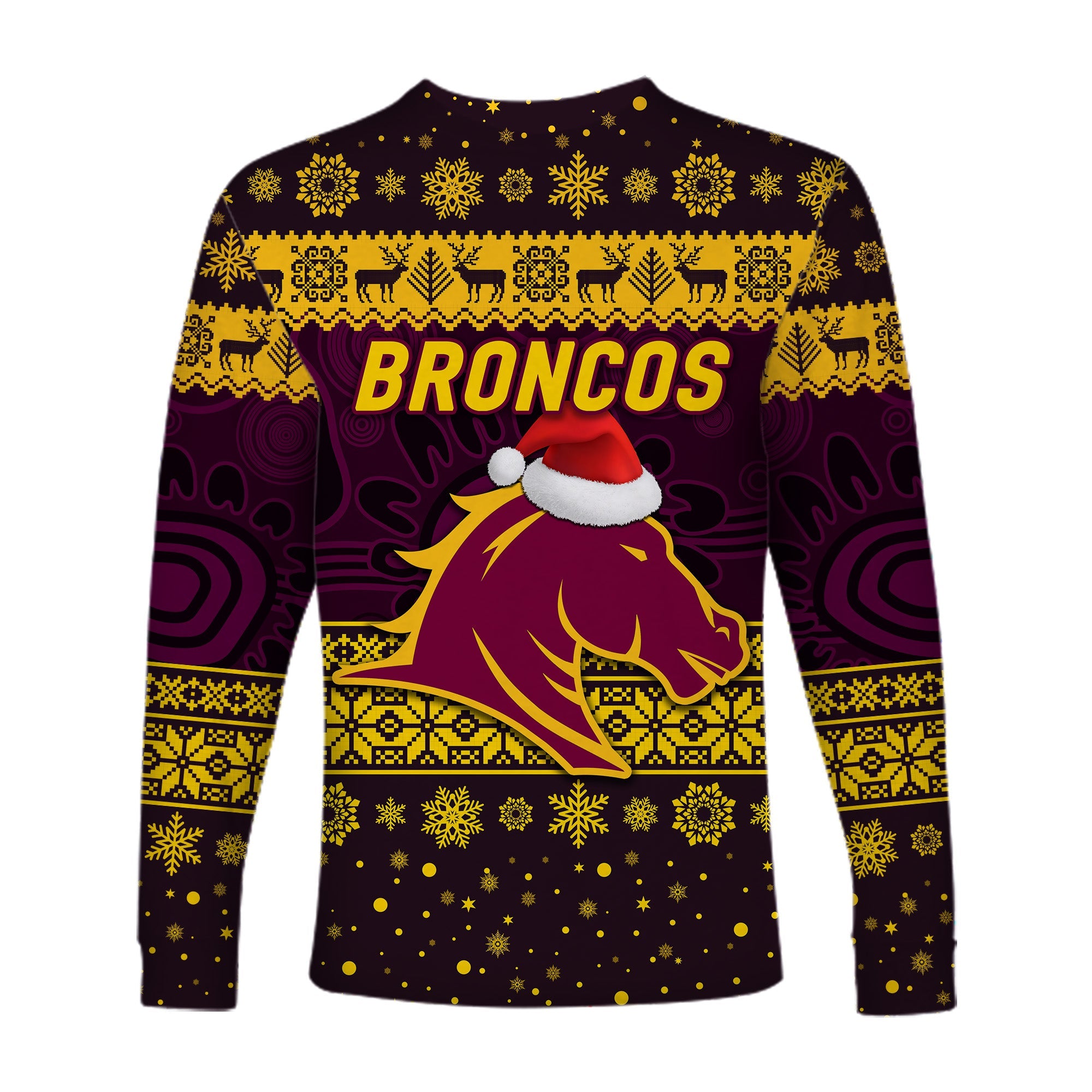 brisbane-broncos-long-sleeve-shirts-christmas-simple-style-purple
