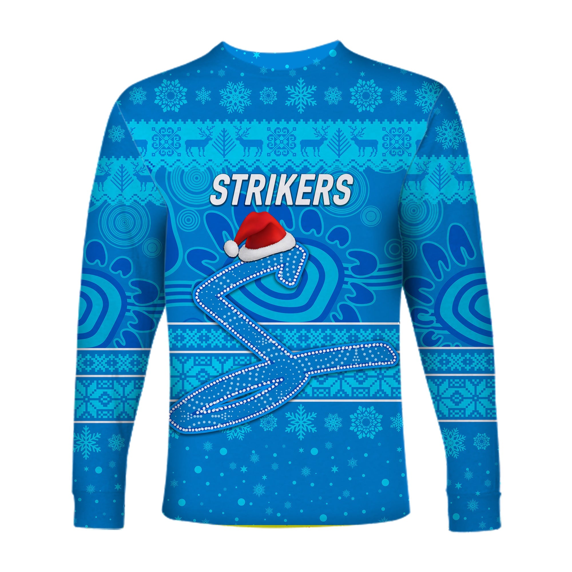 adelaide-strikers-long-sleeve-shirt-christmas-simple-style