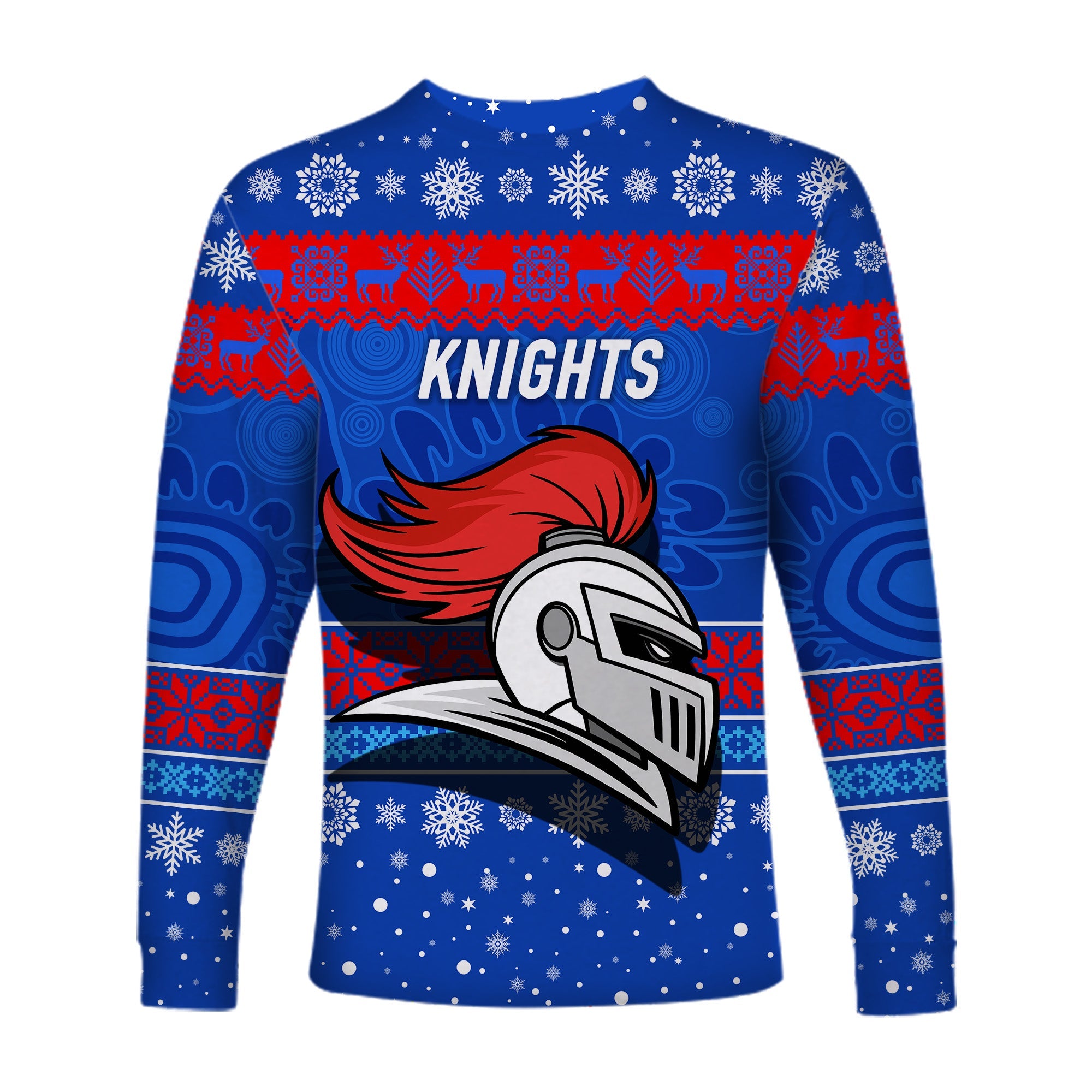 newcastle-knights-long-sleeve-shirts-christmas-simple-style