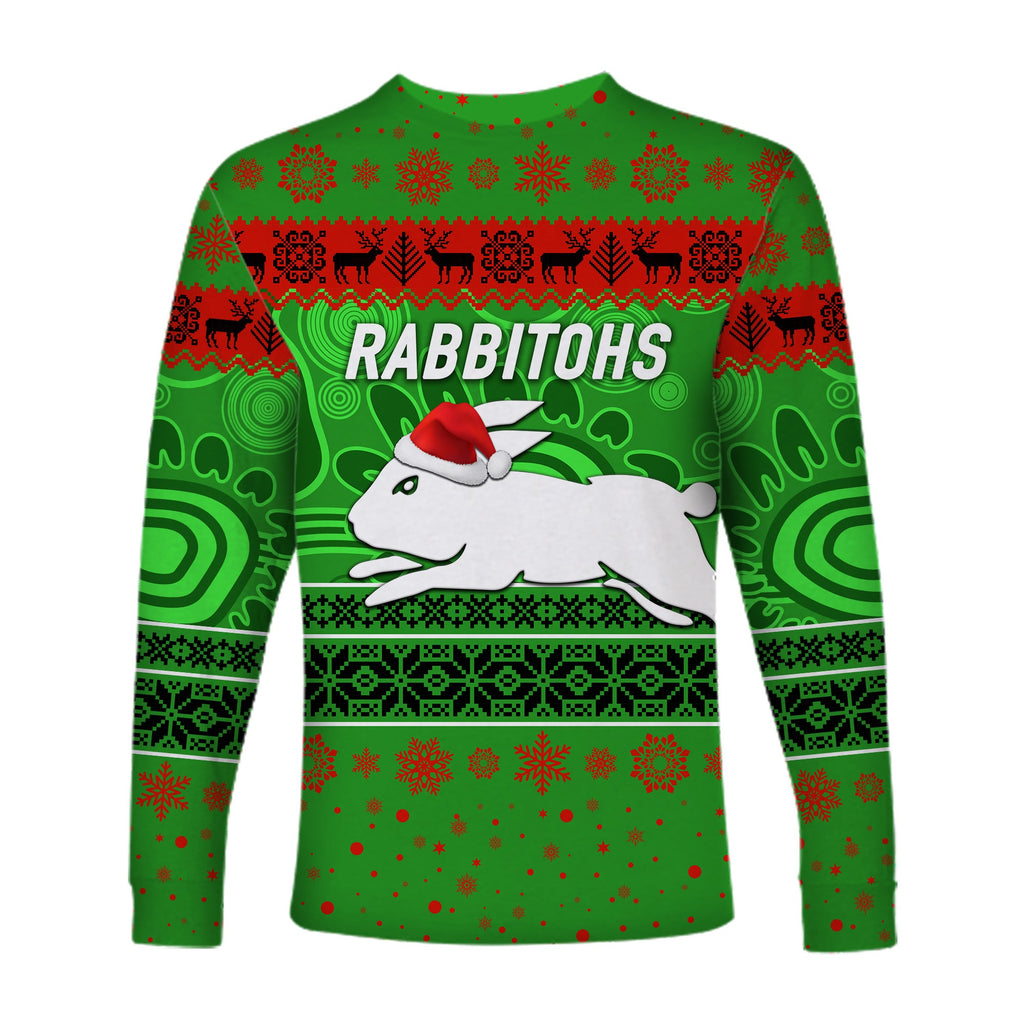 south-sydney-rabbitohs-long-sleeve-shirts-christmas-simple-style-green