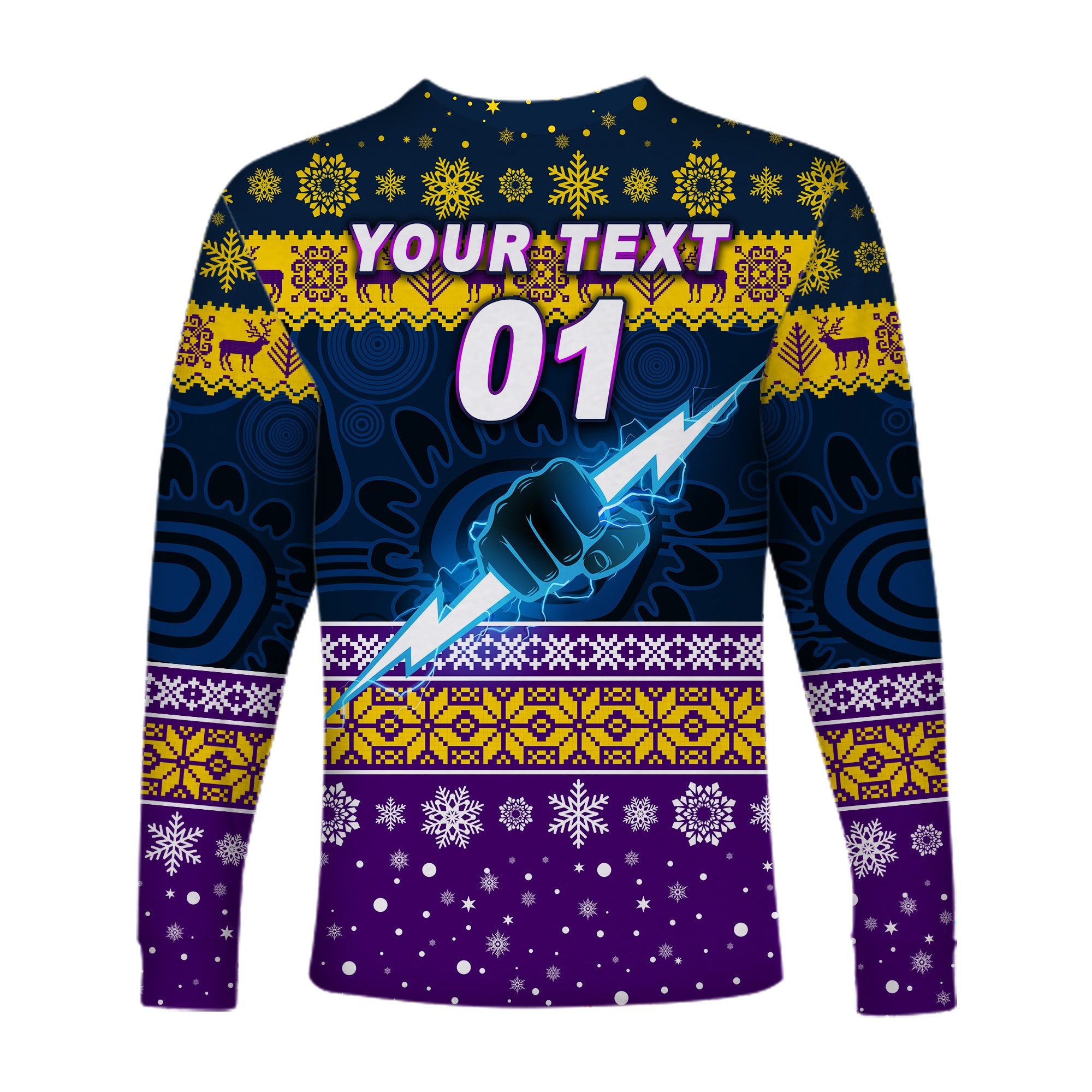 custom-personalised-melbourne-storm-long-sleeve-shirts-christmas-simple-style-navy