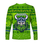 canberra-raiders-long-sleeve-shirts-christmas-simple-style-green