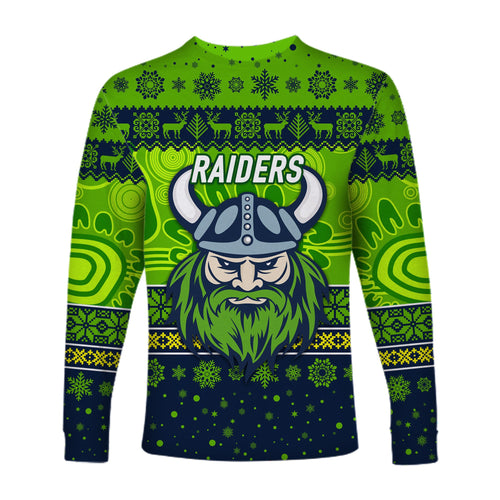 canberra-raiders-long-sleeve-shirts-christmas-simple-style-navy-green