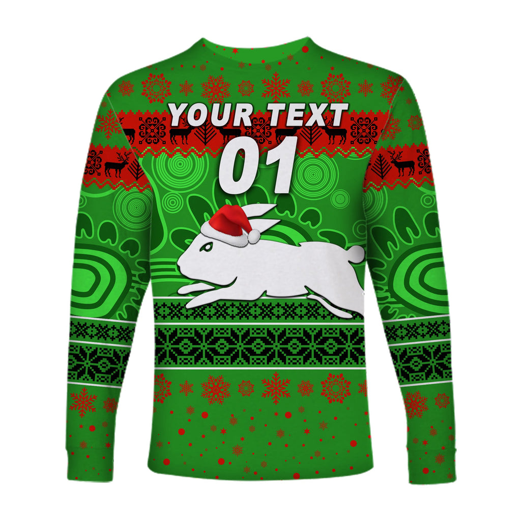 custom-personalised-south-sydney-rabbitohs-long-sleeve-shirt-christmas-simple-style-green