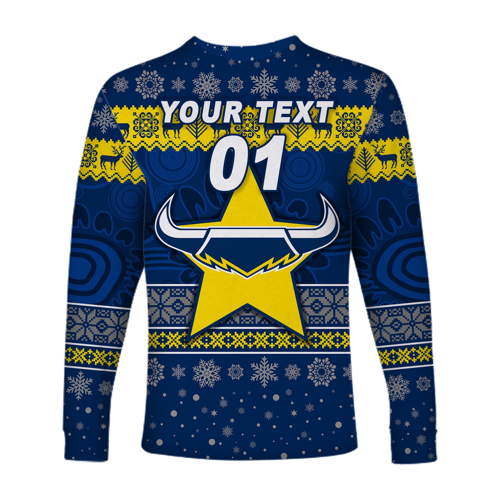 custom-personalised-north-queensland-cowboys-long-sleeve-shirts-christmas-simple-style