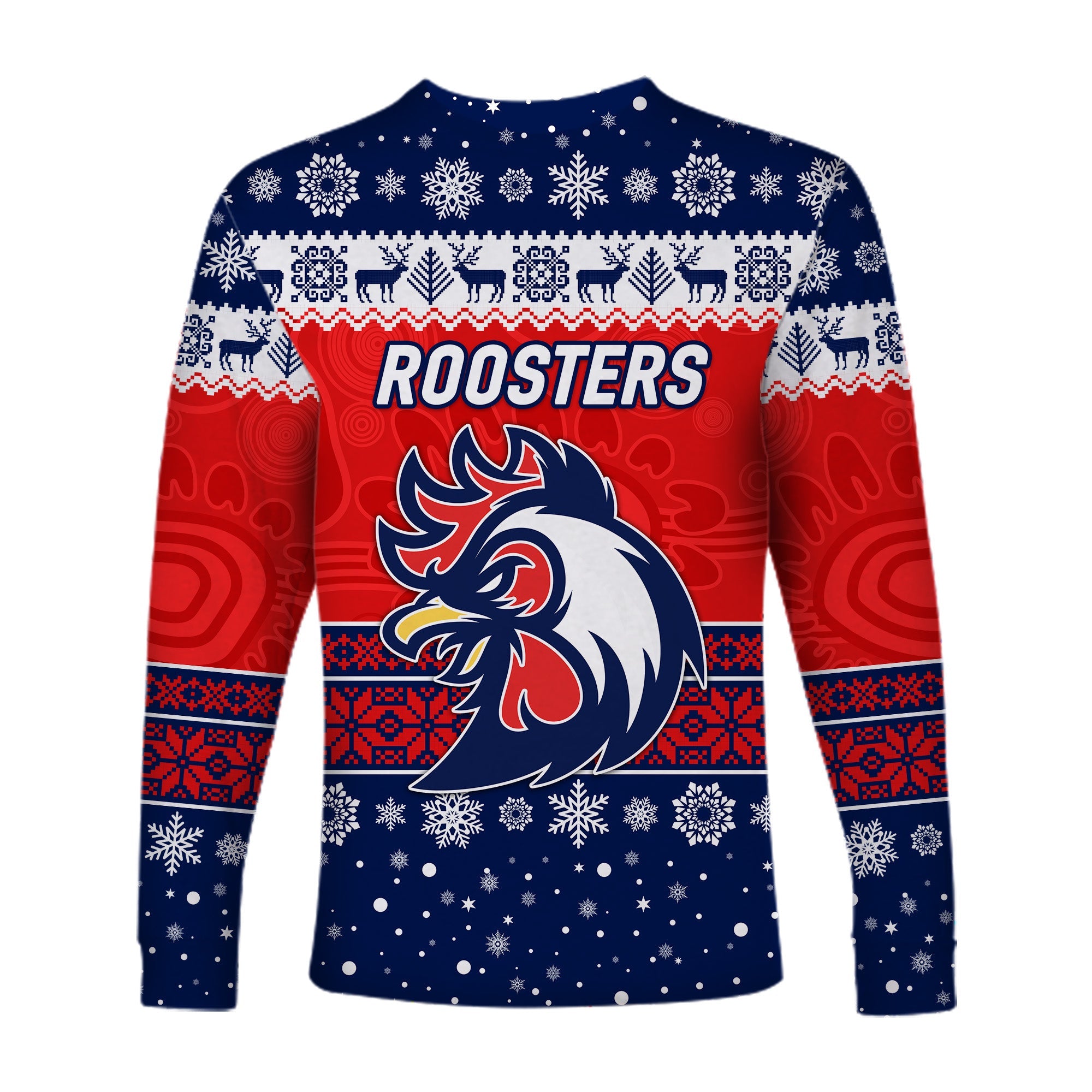 sydney-roosters-long-sleeve-shirts-christmas-simple-style-blue