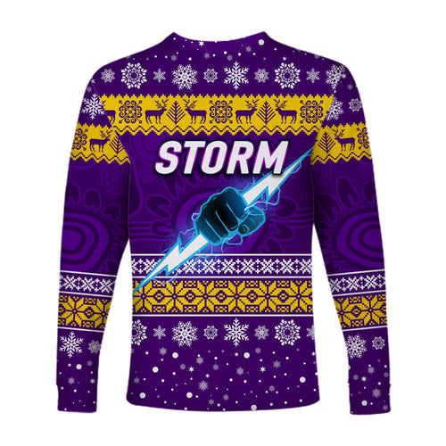 melbourne-storm-long-sleeve-shirts-christmas-simple-style-purple