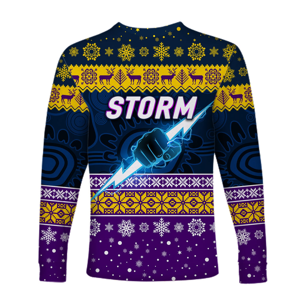 melbourne-storm-long-sleeve-shirts-christmas-simple-style-navy