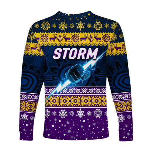 melbourne-storm-long-sleeve-shirts-christmas-simple-style-navy