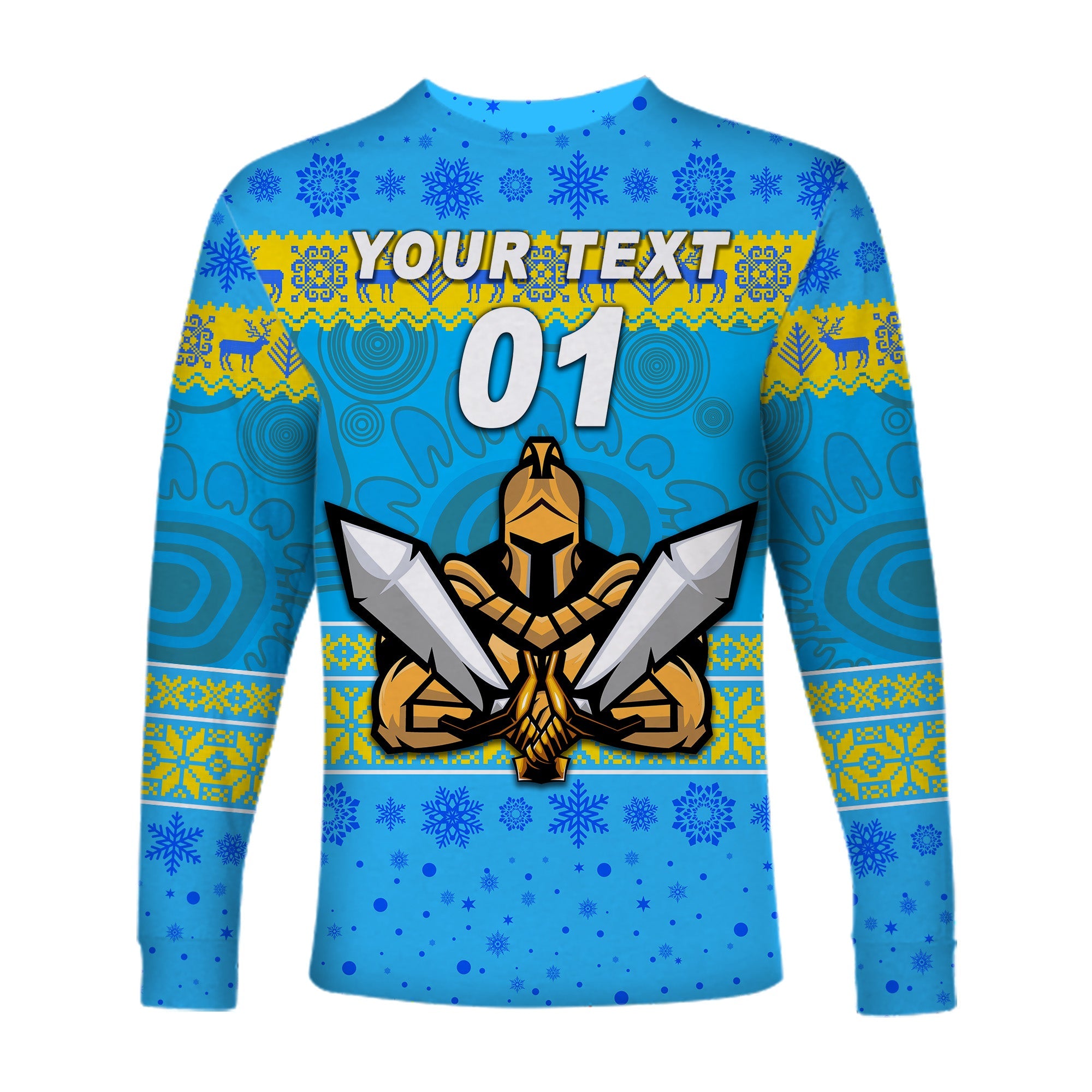 custom-personalised-gold-coast-titans-long-sleeve-shirts-christmas-simple-style